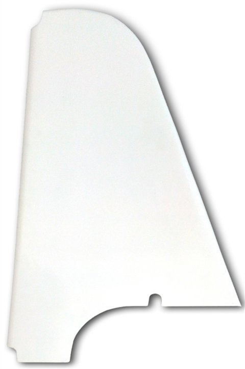 Arm Guard - Driver Side - Wedge Style - Flat - Fiberglass - White - AUS-TAF Sprint Car - Each