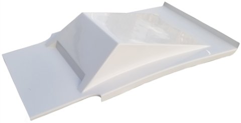 Hood Panel - 5-Series - Center - Fiberglass - White - Triple X Sprint Car - Each