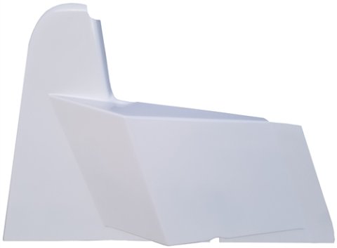 Arm Guard - 5-Series - Passenger Side - Fiberglass - White - Triple X Sprint Car - Each