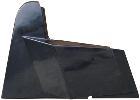 Arm Guard - 5-Series - Passenger Side - Fiberglass - Black - Triple X Sprint Car - Each