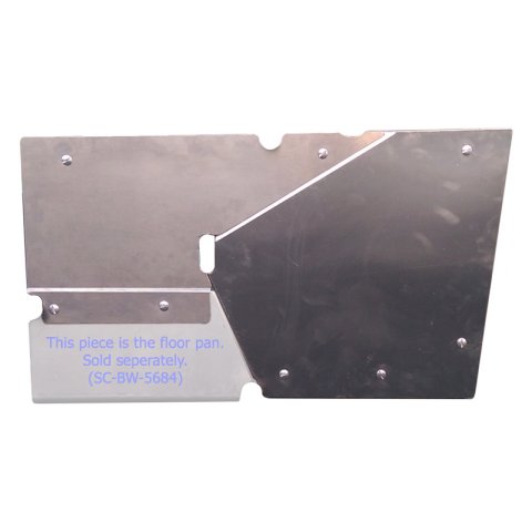 Kick Panel - Quick Access - Driver Side - Lower - Split Design - Aluminum - Natural - Triple X Sprint Car 2015-16 - Kit