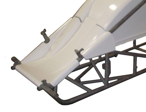 Nose - Dual Duct - Inside the Rail - Fiberglass - White - Triple X Sprint Car - Each
