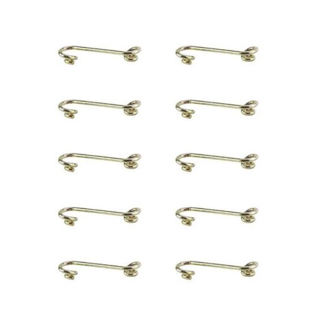 Quick Turn Fastener Spring - 1-3/8 in Long - 0.375 in Reach - Steel - Zinc Oxide - Set of 10
