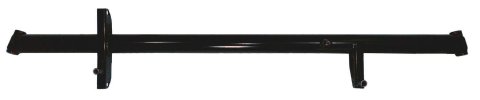 Front Axle Assembly - 2.25 in OD - 50 in Wide - 9 and 12 Degree Front Spindles - Chromoly - Black Powder Coat - Triple X Sprint Car - Each