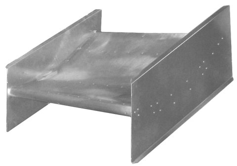 Nose Wing - Deep Dish - Large Side Boards - Aluminum - Natural - Triple X Sprint Car - Each