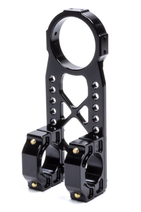 Steering Column Bracket - Adjustable - Clamp-On - 1-1/4 in Diameter Tube - 2 in Sheering Shafts - Aluminum - Black Anodized - Each
