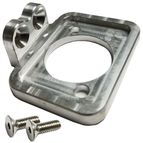 Fuel Pump Shutoff Bracket - Aluminum - Natural - MPD Shutoff Valve - Triple X Upper Steering Mount - Sprint Car - Each