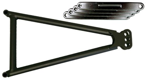 Jacobs Ladder - Adjustable - 14 in Long - Straps - 3 Hole - Chromoly - Black Powder Coat - Triple X Sprint Car - Kit