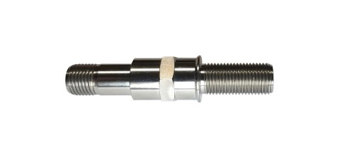 Shock Mount Stud - 1/2-20 in Thread - 3.15 in Long - Hex Nut - Titanium - Natural - Sprint Car - Each