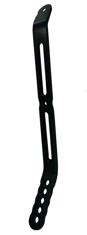 Wing Strap - Nose - Bent - Adjustable - 10.5 to 8.5 in Adjustable Height - Aluminum - Black Anodized - Triple X Sprint Car - Each