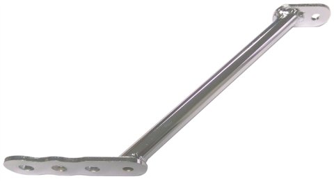 Wing Strap - Nose - Tubular - Adjustable - 6 in to 7.5 in Adjustable Height - Chromoly - Chrome - Triple X Sprint Car - Each