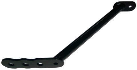 Wing Strap - Nose - Tubular - Adjustable - 8.75 to 10.25 in Adjustable Height - Chromoly - Black Powder Coat - Triple X Sprint Car - Each