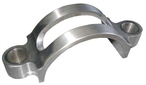 Steering Box Mount - Upper - 2.0 in Diameter Tube - 2-7/8 in Bolt Hole Spacing - Aluminum - Natural - Sprint Cars - Each