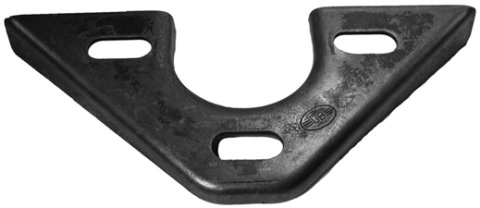 Rack and Pinion Mount - 1/2 in Slots - 3/16 in Thick - Steel - Natural - Each