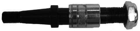 Ball Joint Stud - 4.813 in Long - Steel - Black Oxide - Metric Tie Rod Ends - Each