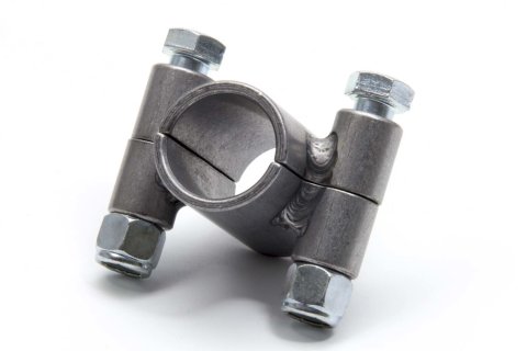Tube Clamp - 2-Bolt - 1-1/4 in ID - 2 in Wide - Steel - Natural - Each