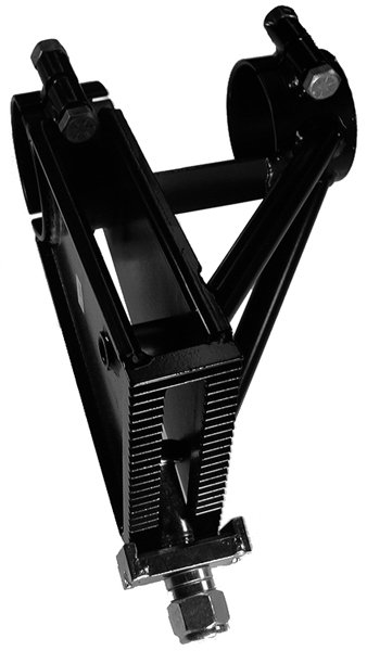 Panhard Bar Bracket - Axle Mount - Clamp-On - Steel - Black Powder Coat - Quick Change - Each