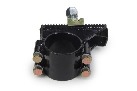 Panhard Bar Bracket - Axle Mount - Clamp-On - Angled - Above Centerline - Steel - Black Powder Coat - Each