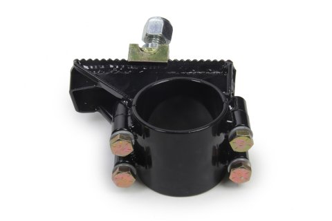 Panhard Bar Bracket - Axle Mount - Clamp-On - Angled - Below Centerline - Steel - Black Powder Coat - Each