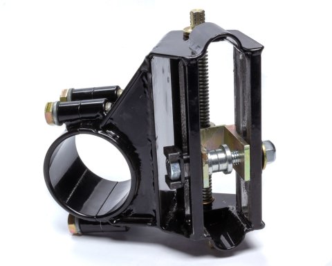 Panhard Bar Bracket - Axle Mount - Clamp-On - Angled - Below Centerline - Adjustable - Steel - Black Powder Coat - Each