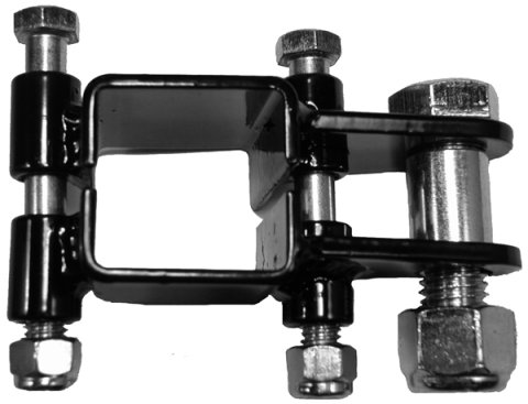 Panhard Bar Bracket - Frame Mount - Clamp-On - Steel - Black Powder Coat - 1-1/2 in Square Tubing - Each