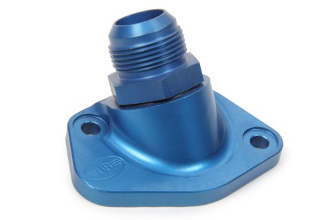 Water Neck - 35 Degree - 16 AN Male - Bolt-On - Aluminum - Blue Anodized - Small Block Ford - Kit