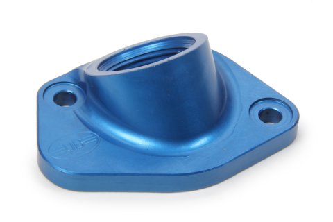 Water Neck - 35 Degree - 16 AN Male - Bolt-On - Aluminum - Blue Anodized - Small Block Ford - Each