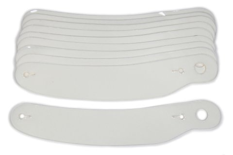 Helmet Shield Tear Off - 2 mm Thick - 12.375 in Center to Center - Plastic - Clear - Bell / G-Force / Pyrotect Helmets - Set of 200