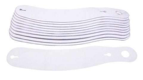 Helmet Shield Tear Off - 2 mm Thick - 11.5 in Center to Center - Plastic - Clear - Simpson / Shoei Helmets - Set of 200