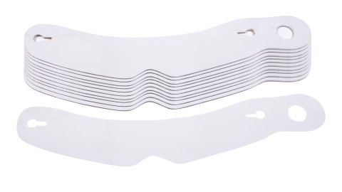 Helmet Shield Tear Off - 2 mm Thick - 11.5 in Center to Center - Nose Notch - Plastic - Clear - Impact Helmets - Set of 200