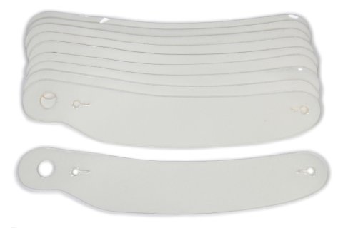 Helmet Shield Tear Off - 2 mm Thick - 13 in Center to Center - Plastic - Clear - Arai / Simpson Helmets - Set of 200