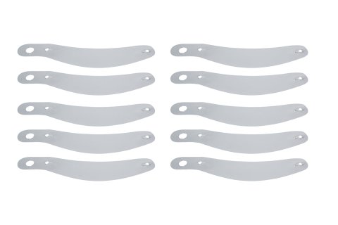 Helmet Shield Tear Off - 2 mm Thick - 11.5 in Center to Center - Plastic - Clear - Bell GP.3 / GTX.3 / HP5 / GT5 - Set of 200