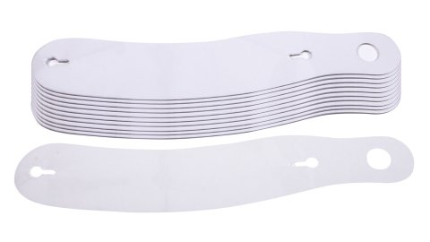 Helmet Shield Tear Off - 2 mm Thick - 10.75 in Center to Center - Plastic - Clear - Bieffe / Impact Helmets - Set of 200