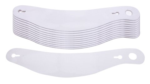Helmet Shield Tear Off - 2 mm Thick - 13 in Center to Center - Plastic - Clear - Simpson Helmets - Set of 200