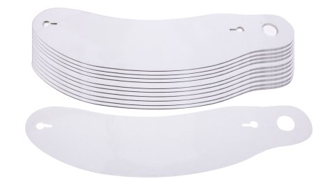 Helmet Shield Tear Off - 2 mm Thick - 11.75 in Center to Center - Plastic - Clear - Impact / Zero-9 Helmets - Set of 200