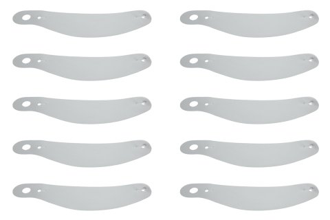 Helmet Shield Tear Off - 2 mm Thick - 12.375 in Center to Center - Plastic - Clear - Bell 281/288 / RaceQuip Helmets - Set of 200