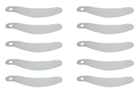 Helmet Shield Tear Off - 2 mm Thick - 12.25 in Center to Center - Plastic - Clear - Bell 287 / SRV-8 / G-Force Rift - Set of 200