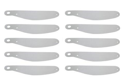 Helmet Shield Tear Off - 2 mm Thick - 12.5 in Center to Center - Plastic - Clear - Bell Star Helmets - Set of 200