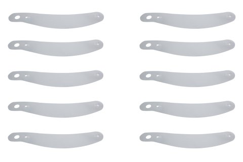 Helmet Shield Tear Off - 2 mm Thick - 12.125 in Center to Center - Plastic - Clear - Bell / Zamp Helmets - Set of 200