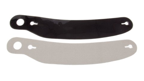 Helmet Shield Tear Off - 2 mm Thick - 12.375 in Center to Center - Plastic - Smoked - Bell / G-Force / Pyrotect / RCI Helmets - Set of 5