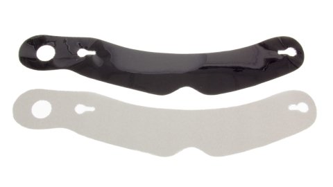 Helmet Shield Tear Off - 2 mm Thick - 11.5 in Center to Center - Nose Notch - Plastic - Smoked - Impact / Simpson Helmets - Set of 5