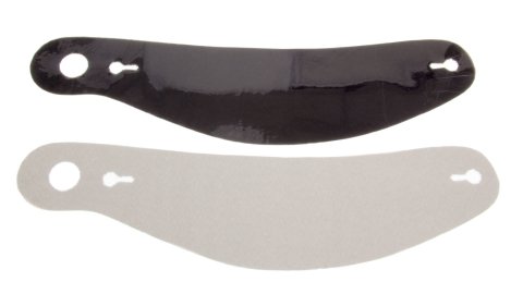 Helmet Shield Tear Off - 2 mm Thick - 12.375 in Center to Center - Plastic - Smoked - Bell 281/288 / Sparco / RaceQuip - Set of 5