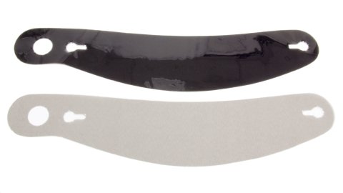 Helmet Shield Tear Off - 2 mm Thick - 12.125 in Center to Center - Plastic - Smoked - Zamp Helmets - Set of 5