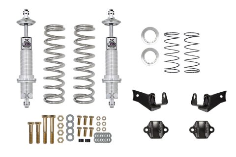 Coil-Over Shock Kit - Viking - Double Adjustable - 1 to 3 in Lowering - Brackets / Hardware / Shocks / Springs - Rear - GM B-Body 1978-96 - Pair