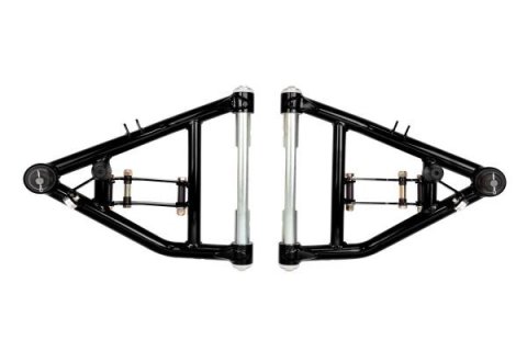 Control Arm - Cornermax - Tubular - Lower - Front - Steel - Black Powder Coat - GM Fullsize Truck 1963-72 - Pair