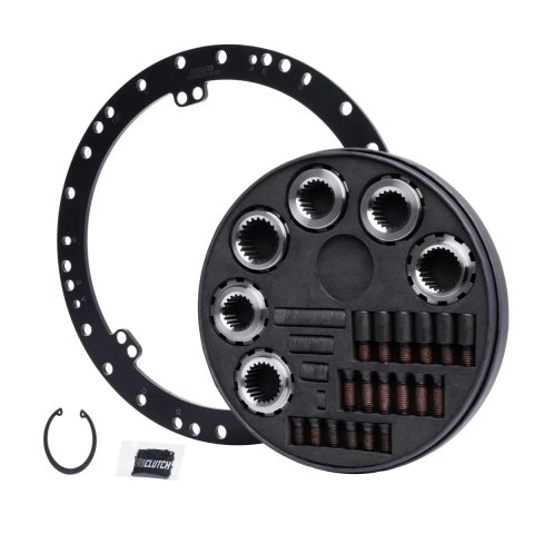 Clutch Kit Components - Flywheel Mount / Hub Splines / Spacers / Hardware - Steel - UniClutch 8 in Clutches - Kit