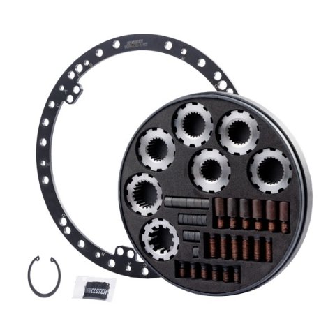 Clutch Kit Components - Flywheel Mount / Hub Splines / Spacers / Hardware - Steel - UniClutch 8 in Clutches - Kit