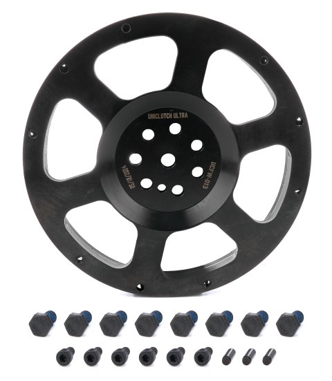 Flywheel - Ultra - 114 Tooth - 10.36 lb - SFI 1.1 - Chromoly - Black Oxide - Internal Balance - 1-Piece Seal - Mitsubishi Lancer Evolution 1992-2016 - Each