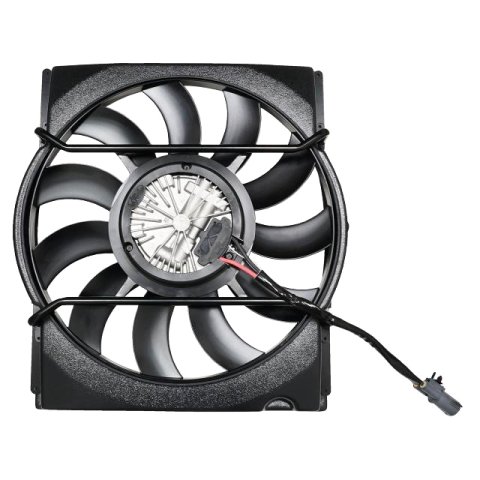Electric Cooling Fan - Monster Brushless - 19 in Fan - Puller - 3500 CFM - 12V - Curved Blade - 22.250 x 20.750 in x 3 in Thick - Install Kit - Plastic - Ford 1932 - Kit