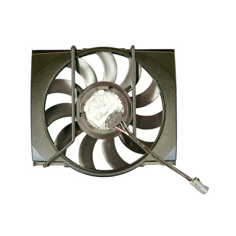 Electric Cooling Fan - Monster Brushless - 19 in Fan - Puller - 3500 CFM - 12V - Curved Blade - 22.875 x 22.875 in x 4 in Thick - Install Kit - Plastic - GM F-Body 1967-69 - Kit